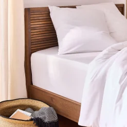 Drap Housse*alinea Drap housse en coton 140x200cm B40cm - Blanc