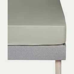 Drap Housse*alinea Drap housse en coton 160x200cm B30cm - olivier Vert