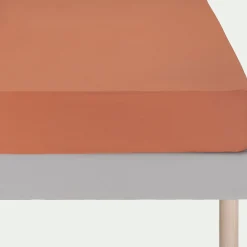 Drap Housse*alinea Drap housse en coton 90x200cm b25cm - Brun rustrel