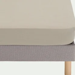 Drap Housse*alinea Drap housse en lin lavé 140x200cm B28cm - Beige