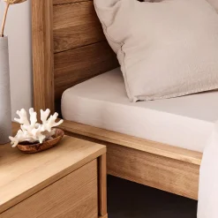 Drap Housse*alinea Drap housse en lin lavé 140x200cm B28cm - Beige