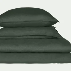 Drap Housse*alinea Drap housse en lin lavé 140x200cm B28cm - cèdre Vert