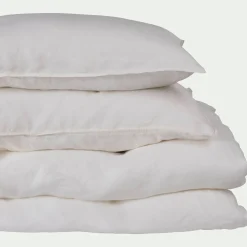 Drap Housse*alinea Drap housse en lin lavé 140x200cm B28cm - capelan Blanc