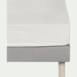 Drap Housse*alinea Drap housse en percale de coton 140x200cm B30cm - Blanc