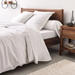 Drap Housse*alinea Drap housse en percale de coton 140x200cm B30cm - Blanc