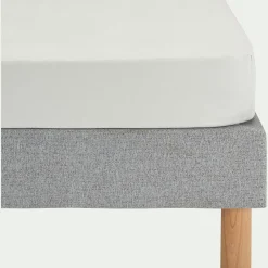 Drap Housse*alinea Drap housse en satin lavé 140x200cm B30cm - opaline Vert