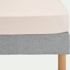 Drap Housse*alinea Drap housse en satin lavé 160x200cm B30cm - pétale Rose