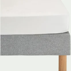 Drap Housse*alinea Drap housse en satin lavé 140x200cm B30cm - ventoux Blanc