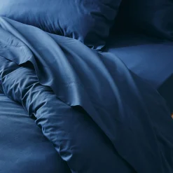 Drap Plat*alinea Drap plat en coton bio 270x300cm - abysse Bleu