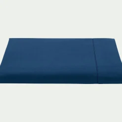 Drap Plat*alinea Drap plat en coton bio 270x300cm - abysse Bleu