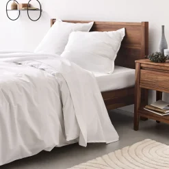 Drap Plat*alinea Drap plat en percale de coton 270x300- Blanc