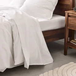 Drap Plat*alinea Drap plat en percale de coton 270x300- Blanc