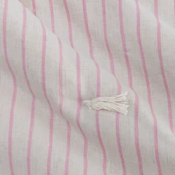 Couvre-Lit*alinea Édredon avec pompons en coton 100x180cm - Beige