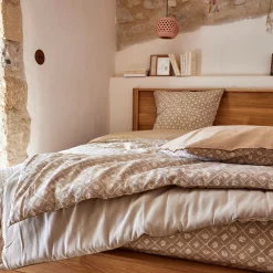 Couvre-Lit*alinea Édredon finition croquet en coton 100x180cm - ficelle Beige