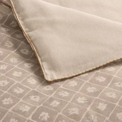 Couvre-Lit*alinea Édredon finition croquet en coton 100x180cm - ficelle Beige