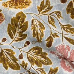 Couvre-Lit*alinea Édredon 100x180cm motif Provence en coton - Marron