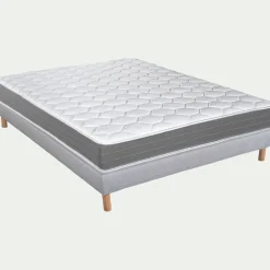 Ensemble Matelas & Sommier*alinea Ensemble matelas ferme à ressorts ensachés et sommier tapissier ferme - Blanc