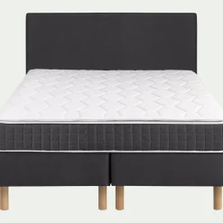 Ensemble Matelas & Sommier|Lit Adulte*alinea Ensemble matelas ressorts + sommier H24cm 2x100x200cm - anthracite Gris