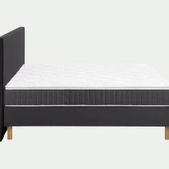 Ensemble Matelas & Sommier|Lit Adulte*alinea Ensemble matelas ressorts + sommier H24cm 2x100x200cm - anthracite Gris