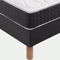 Ensemble Matelas & Sommier|Lit Adulte*alinea Ensemble matelas ressorts + sommier H24cm 2x100x200cm - anthracite Gris
