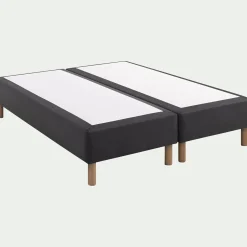 Ensemble Matelas & Sommier|Lit Adulte*alinea Ensemble matelas ressorts + sommier H24cm 2x100x200cm - anthracite Gris