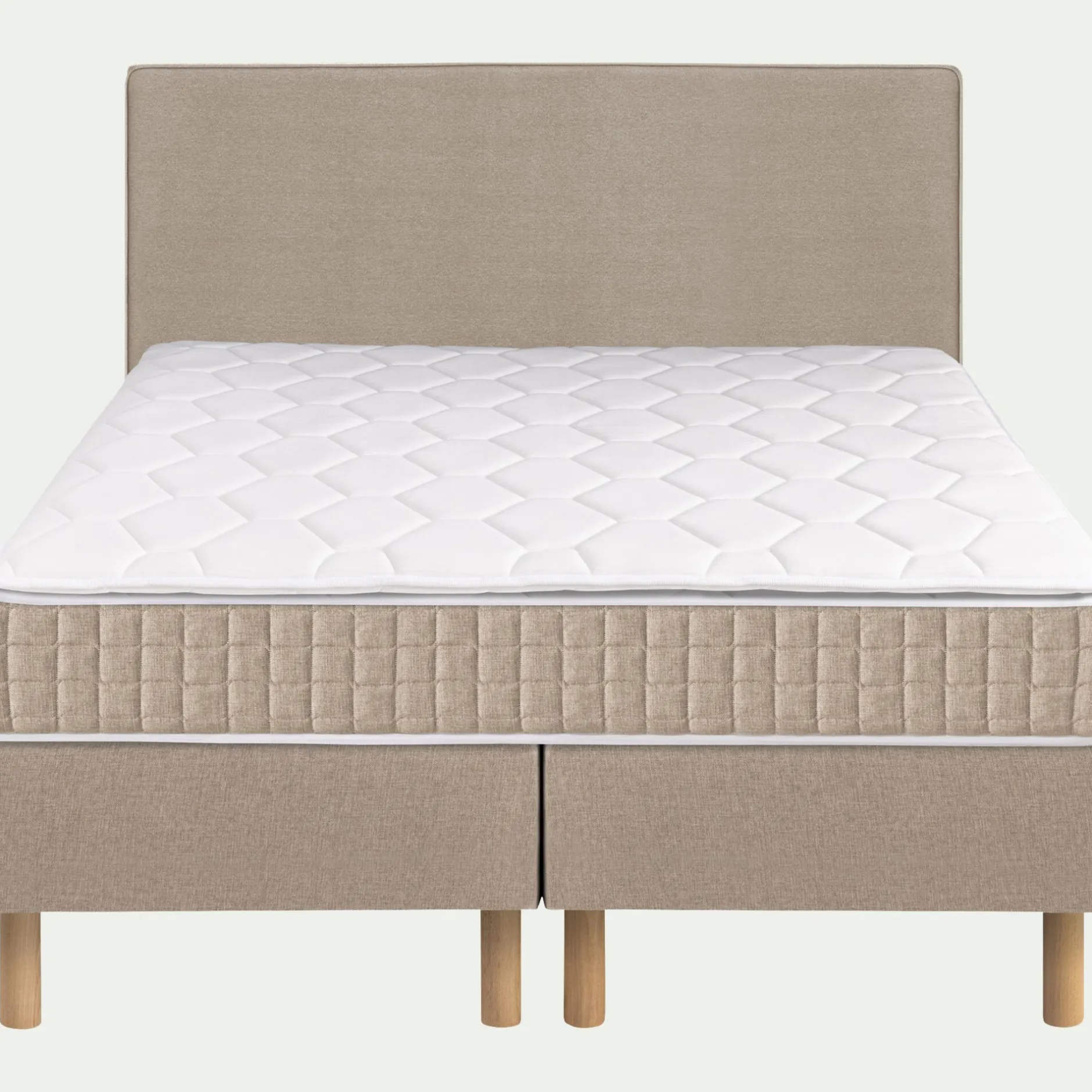 Ensemble Matelas & Sommier|Lit Adulte*alinea Ensemble matelas ressorts + sommier H24cm 2x80x200cm - roucas Beige