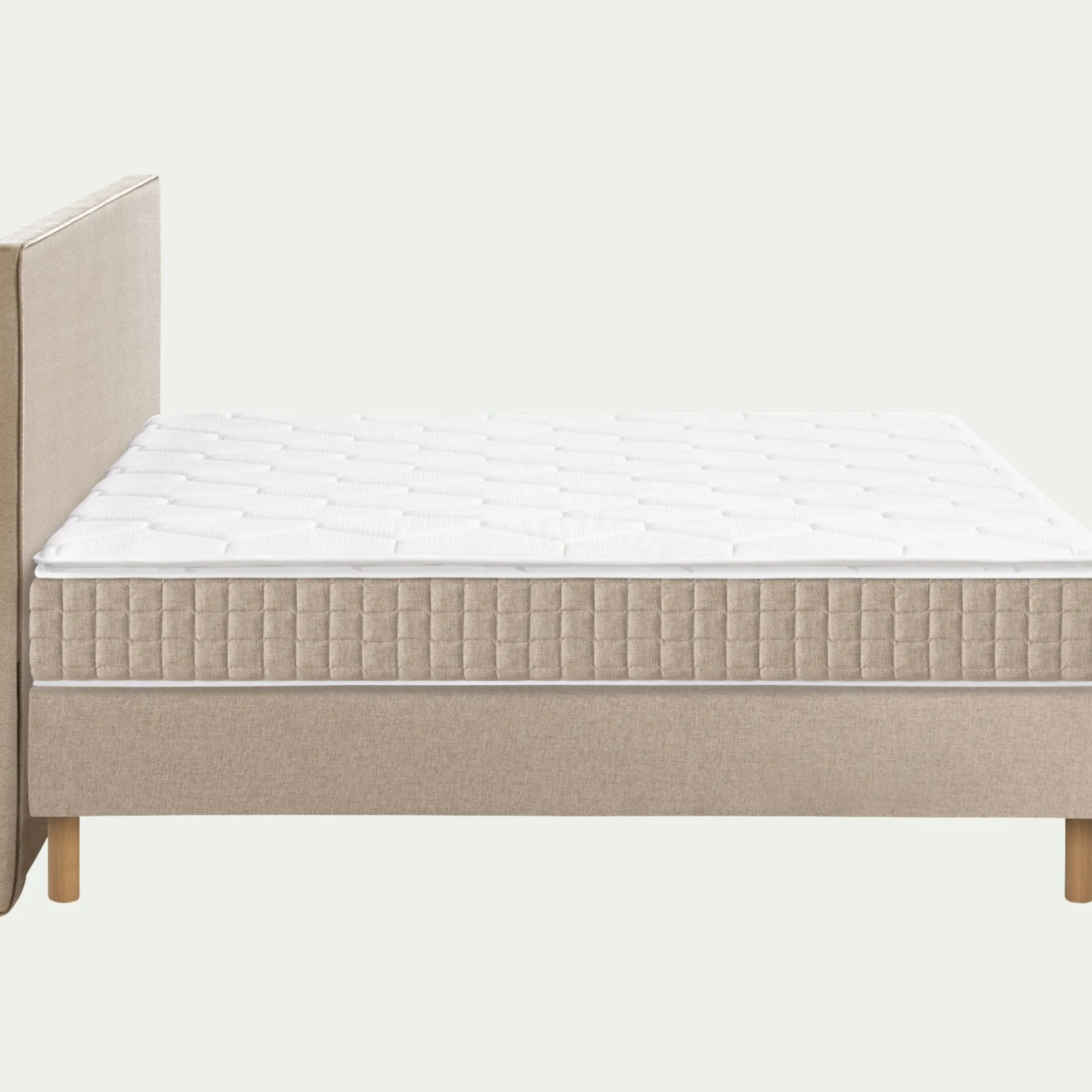 Ensemble Matelas & Sommier|Lit Adulte*alinea Ensemble matelas ressorts + sommier H24cm 2x80x200cm - roucas Beige