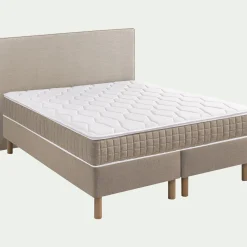 Ensemble Matelas & Sommier|Lit Adulte*alinea Ensemble matelas ressorts + sommier H24cm 2x80x200cm - roucas Beige