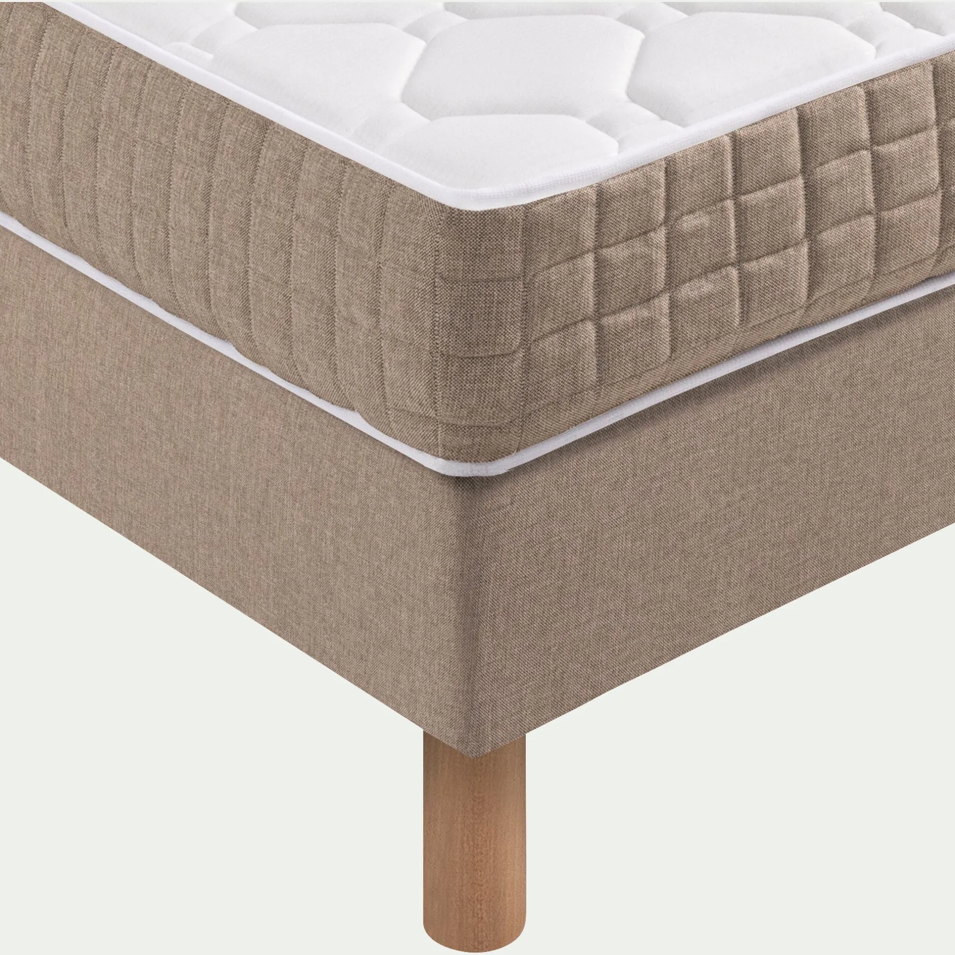 Ensemble Matelas & Sommier|Lit Adulte*alinea Ensemble matelas ressorts + sommier H24cm 2x80x200cm - roucas Beige