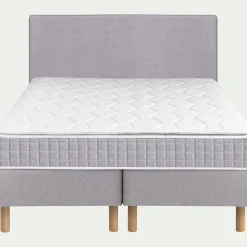 Ensemble Matelas & Sommier|Lit Adulte*alinea Ensemble matelas ressorts + sommier H24cm 2x100x200cm - borie Gris