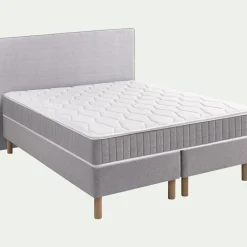 Ensemble Matelas & Sommier|Lit Adulte*alinea Ensemble matelas ressorts + sommier H24cm 2x100x200cm - borie Gris