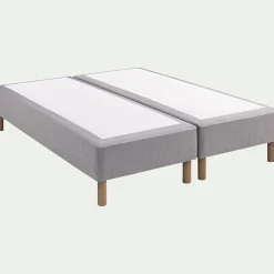 Ensemble Matelas & Sommier|Lit Adulte*alinea Ensemble matelas ressorts + sommier H24cm 2x100x200cm - borie Gris