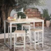 Table Haute De Jardin|Table De Jardin*alinea Ensemble table haute de jardin et 4 tabourets - bois clair