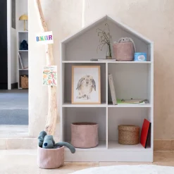 Bibliothèque Enfant|Bibliothèque Enfant*alinea Etagère maison 5 cases en bois - Blanc