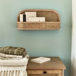 Matelas Enfant|Déco Murale*alinea Etagère murale en bambou - L56xl14xH24cm Naturel