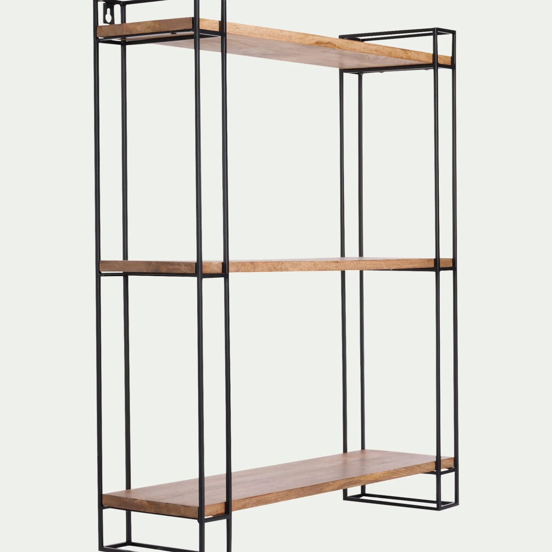 Étagère Murale*alinea Etagère murale en bois et métal - L66xl19xH77,5cm Bois clair