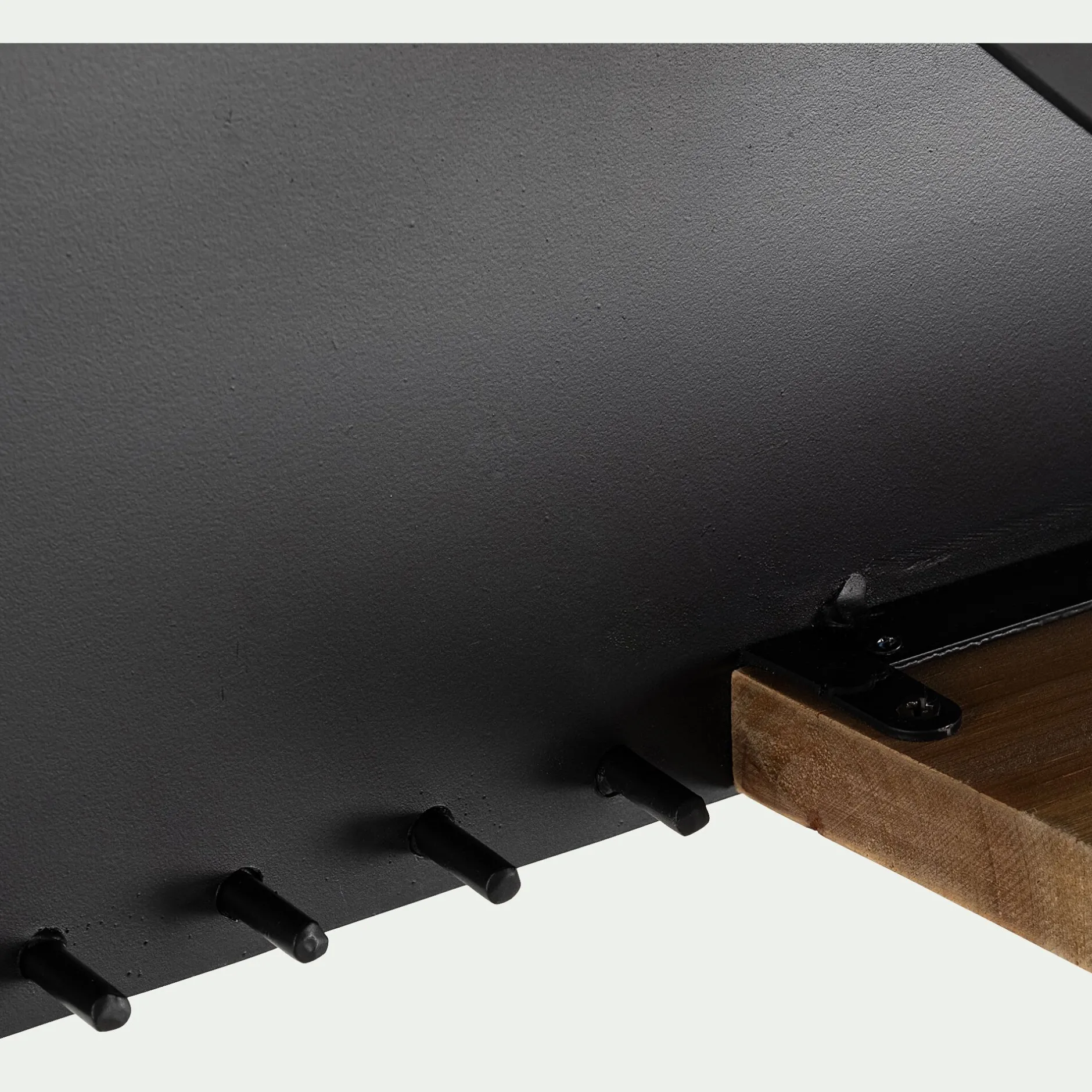Étagère Murale*alinea Etagère murale en pin et métal - L50xl15,5xH15cm Noir