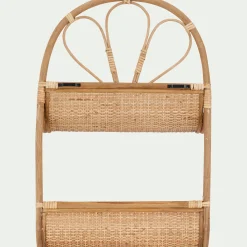 Étagère Murale*alinea Etagère murale en rotin - L40,5xl16,5xH63cm Naturel