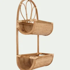 Étagère Murale*alinea Etagère murale en rotin - L40,5xl16,5xH63cm Naturel