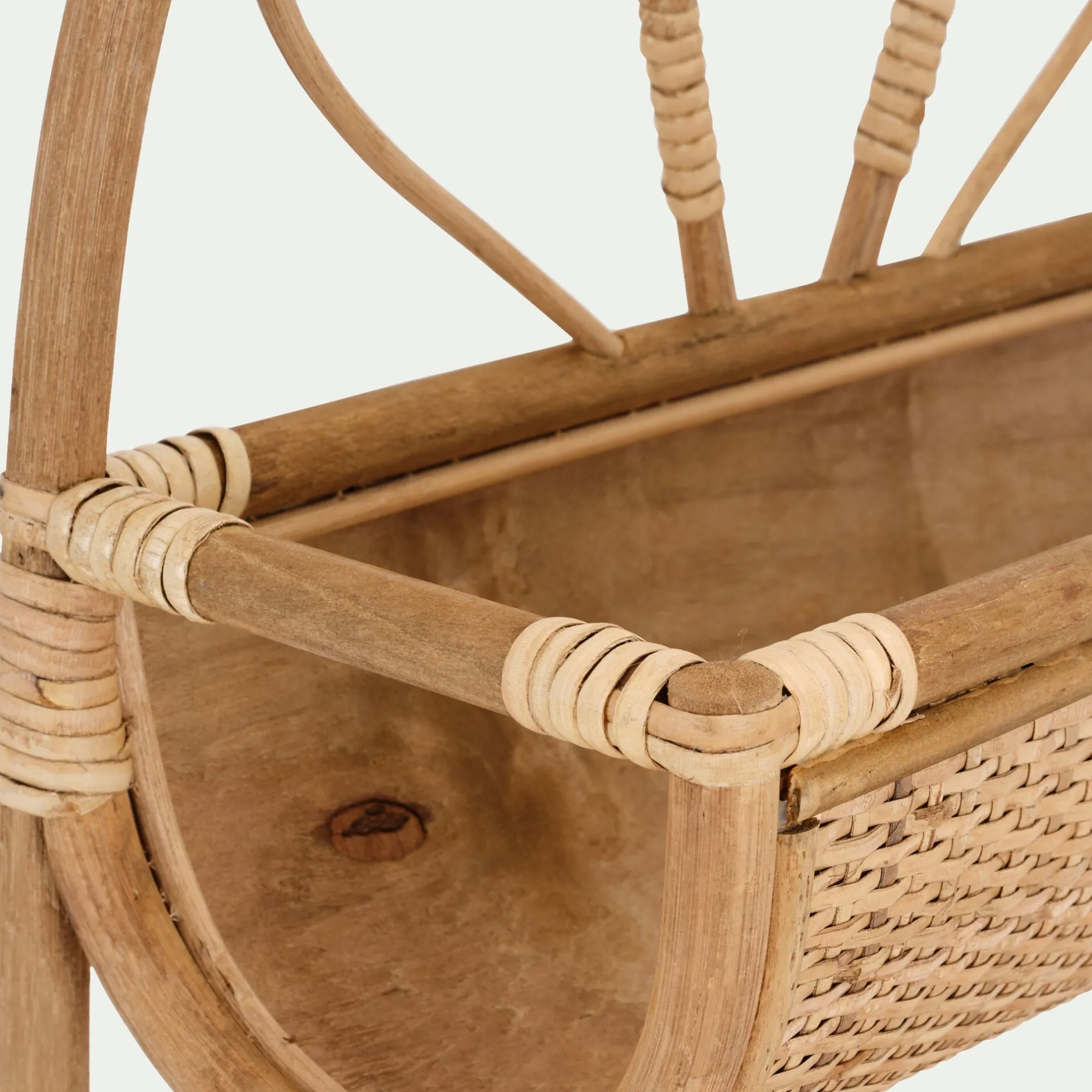 Étagère Murale*alinea Etagère murale en rotin - L40,5xl16,5xH63cm Naturel