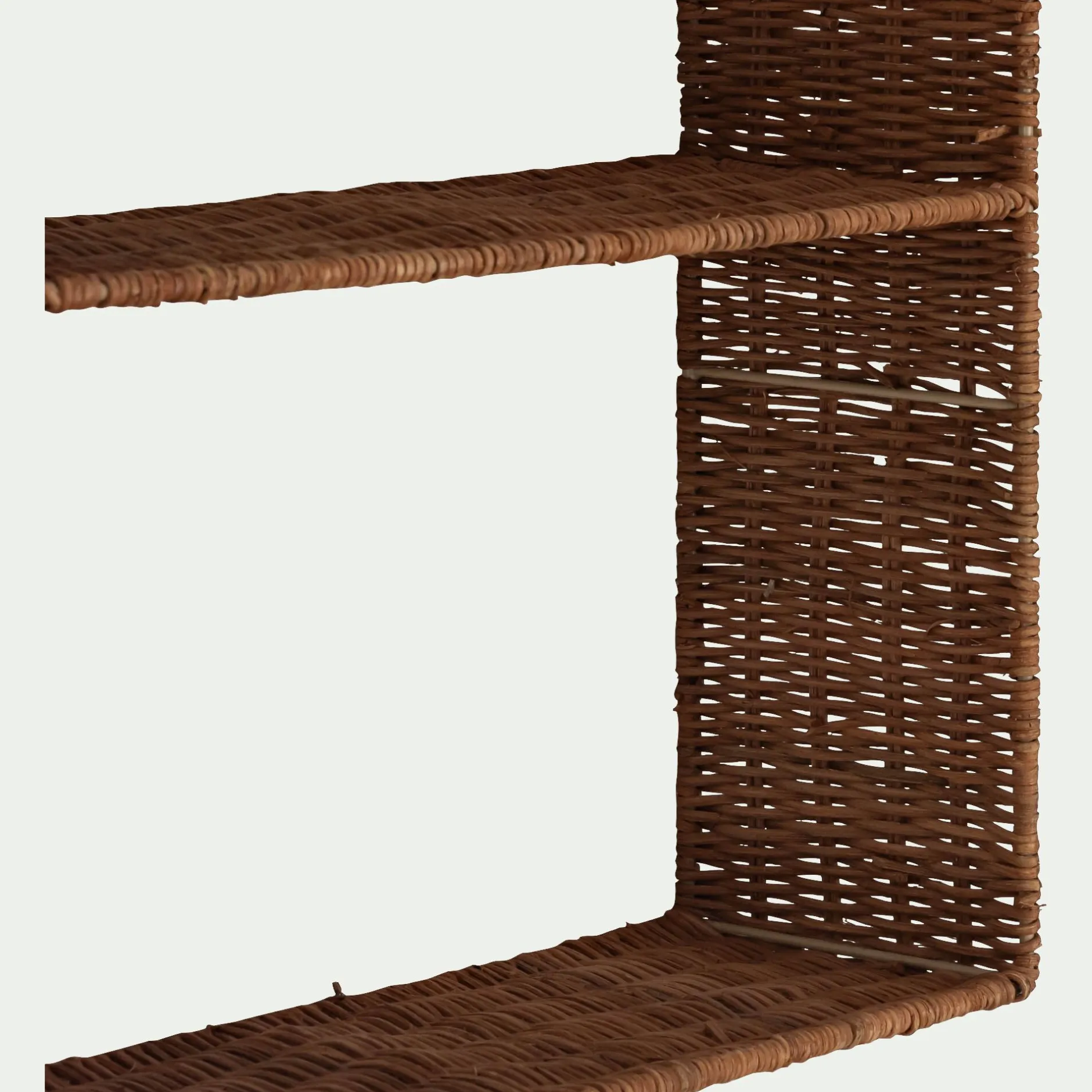 Étagère Murale*alinea Etagère murale en rotin L40xH72cm - Naturel