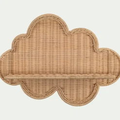 Matelas Enfant|Déco Murale*alinea Etagère murale nuage en rotin 40x58cm - Naturel