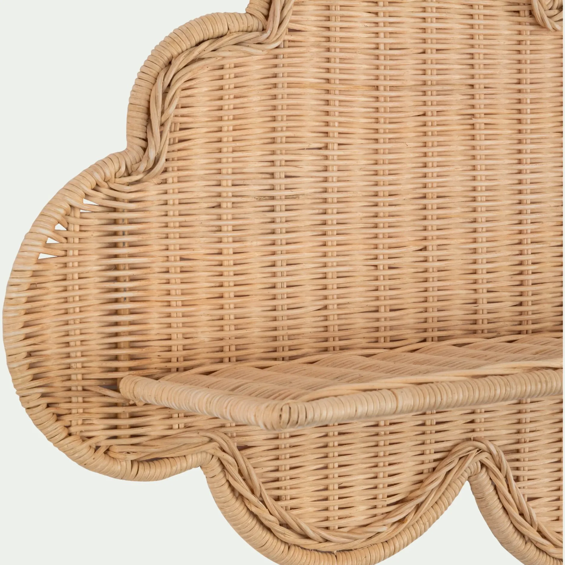 Matelas Enfant|Déco Murale*alinea Etagère murale nuage en rotin 40x58cm - Naturel