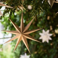 Suspension De Noël|Décoration À Suspendre*alinea Etoile à suspendre en papier D30cm - Beige