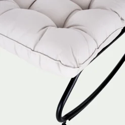 Pouf Exterieur|Fauteuil De Jardin*alinea Fauteuil à bascule de jardin en acier - roucas Beige