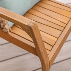 Chaise De Jardin*alinea Fauteuil de jardin avec accoudoirs en acacia huilé - Bois clair