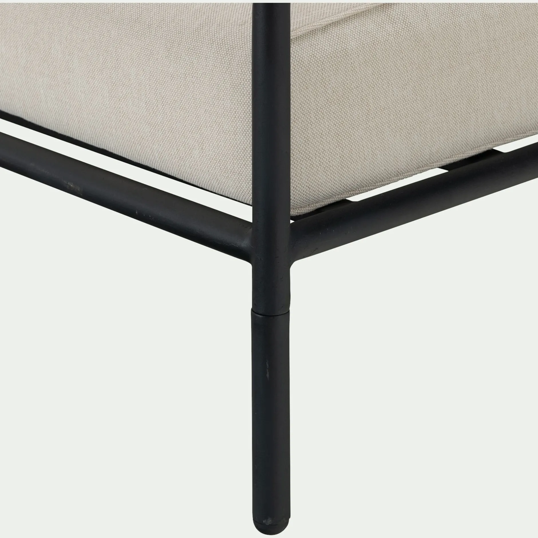 Pouf Exterieur|Fauteuil De Jardin*alinea Fauteuil de jardin en acier et corde - Beige