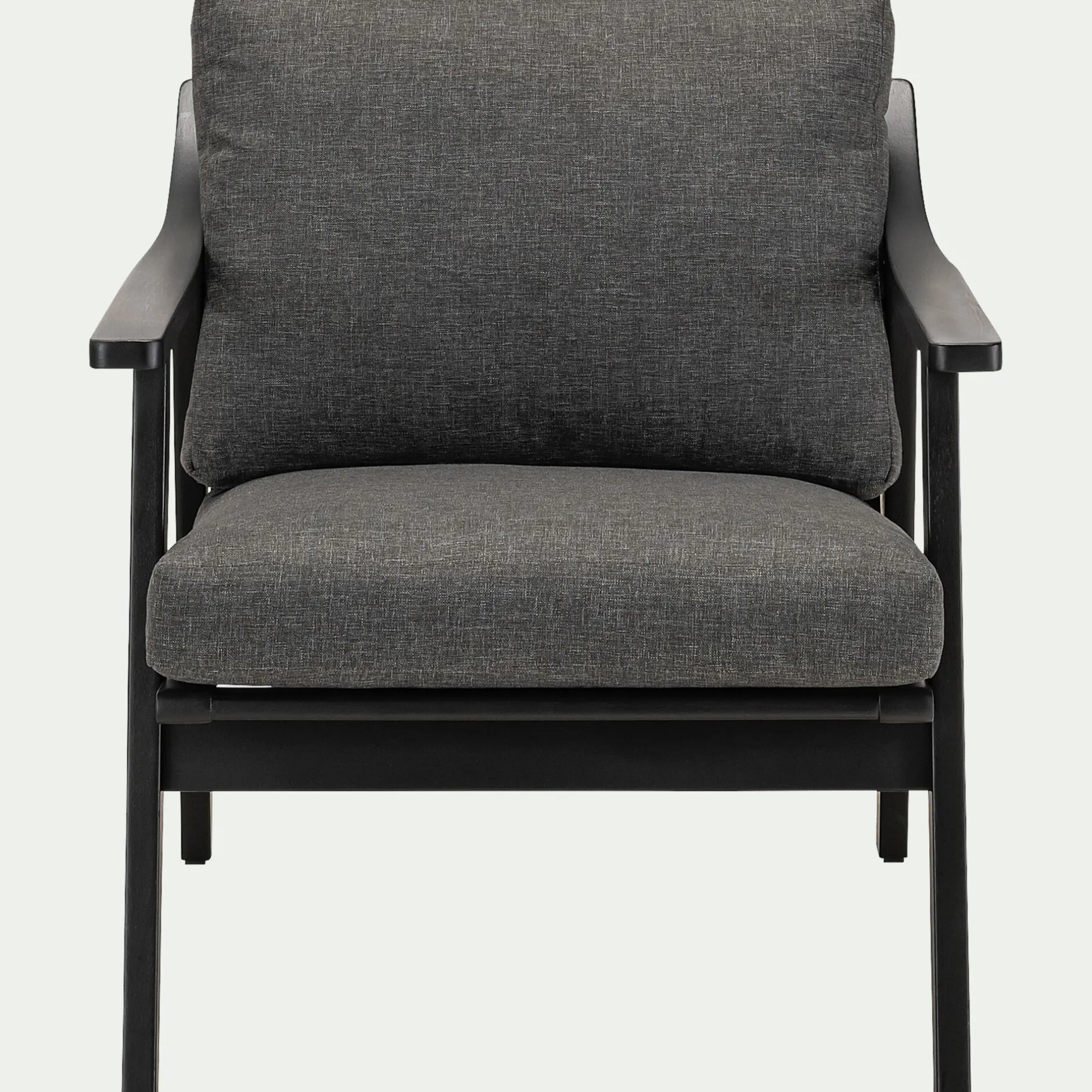 Pouf Exterieur|Fauteuil De Jardin*alinea Fauteuil de jardin en bois d'eucalyptus - Noir