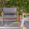 Pouf Exterieur|Fauteuil De Jardin*alinea Fauteuil de jardin en teck recyclé - gris