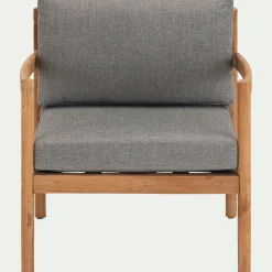 Pouf Exterieur|Fauteuil De Jardin*alinea Fauteuil de jardin en teck recyclé - gris